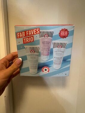 First Aid Beauty Trio Skincare Set - White & Red Text Packaging
